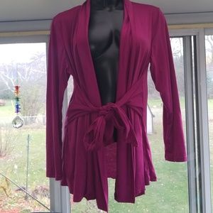 Beautiful fuchsia tie cardigan